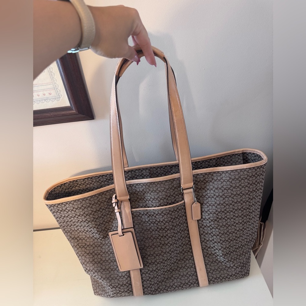 COACH Mini Signature Large Travel Tote